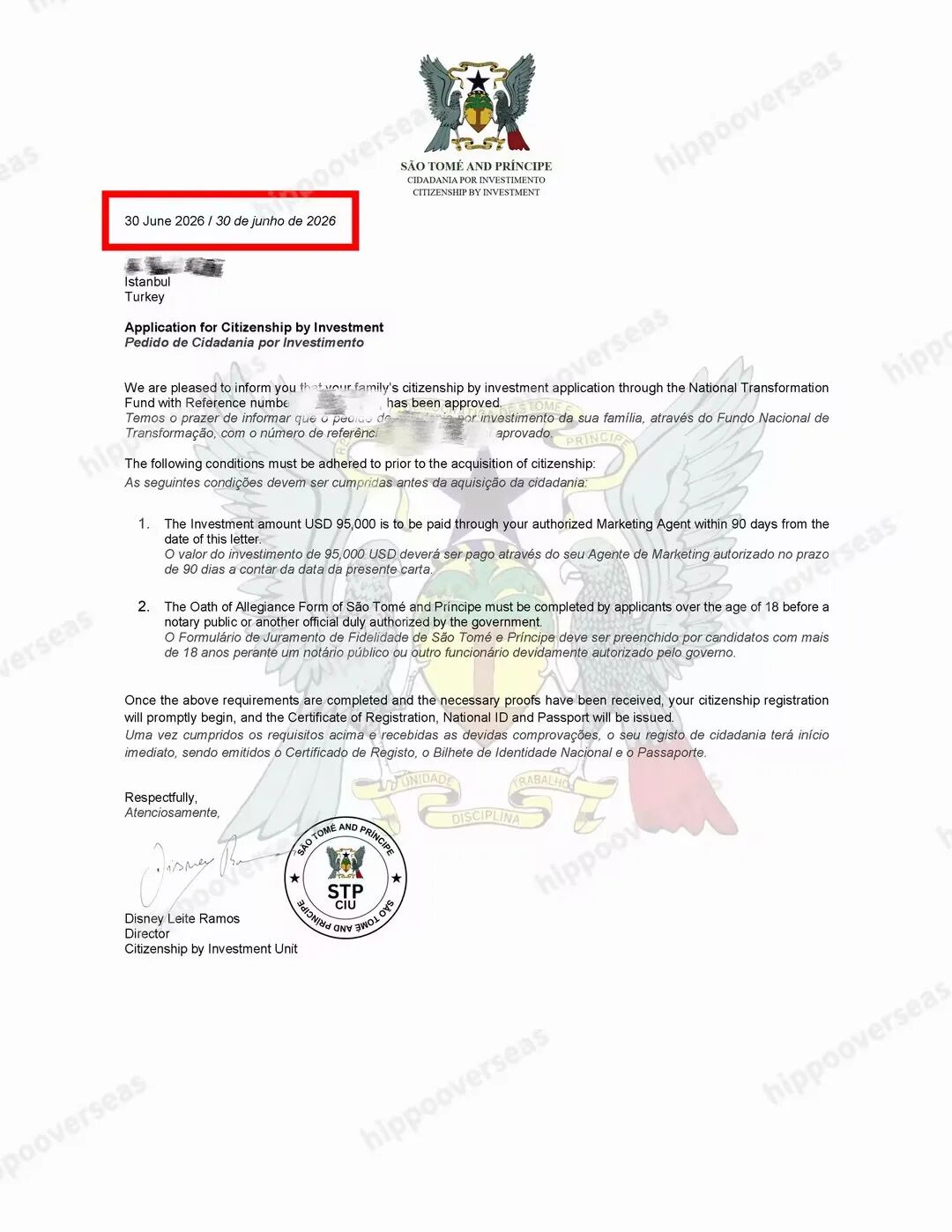 【河马出国喜讯】恭喜河马客户成功获批圣多美身份，跨境身份配置迈出关键一步